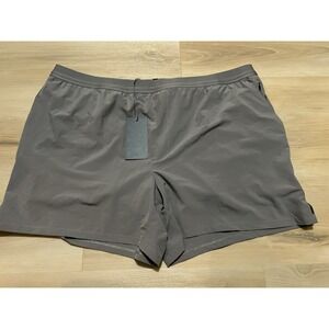 VRST Men's 5" Accelerate Running Brief Short Gray Silver XXL MSRP $58